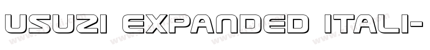 Usuzi Expanded Itali字体转换